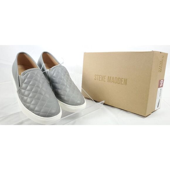 Steve Madden Lt Grey Slip On Sneakers - Picture 9 of 10